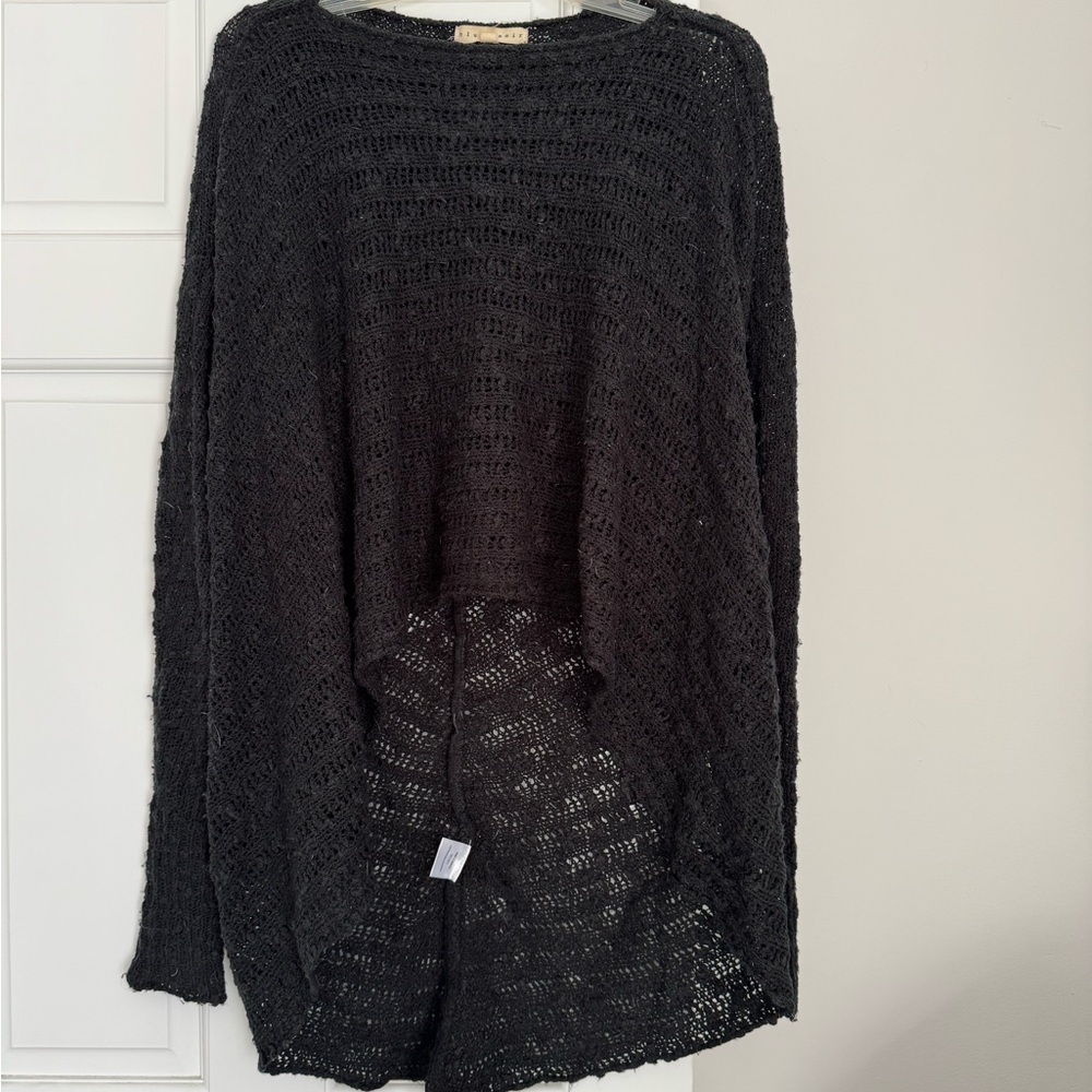 Black Knit Women's High-low Sweater from Buckle. Very soft, light weight knit